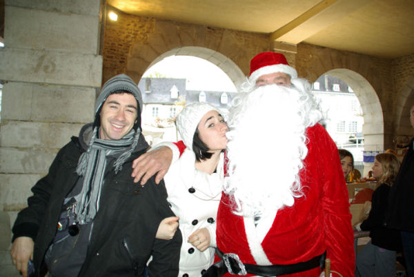 Pierre et Laure avec le père Noël