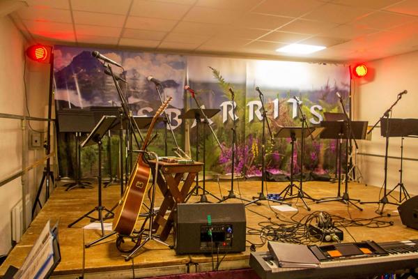 L'estrade avant concert